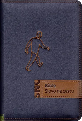 Bible - Slovo na cestu, malý formát, zip, jeans, modrá 
