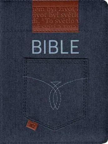 Bible ČEP DT malá, zip, jeans, výřezy