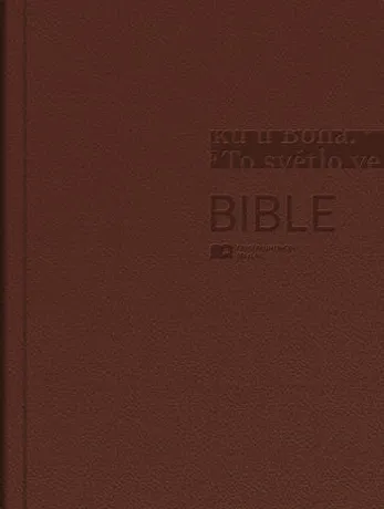 Bible ČEP DT střední formát, pevná vazba, lesklá hnědá, baladek