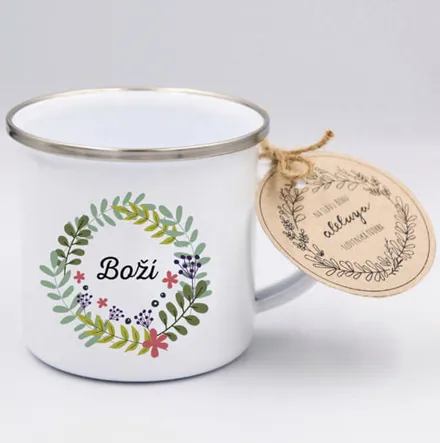 Smaltovaný hrnek „Boží“