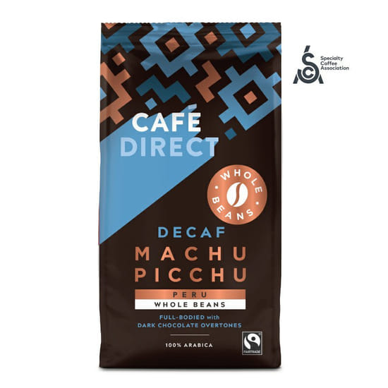 Káva Machu Picchu, zrnková, bez kofeinu, 227 g
