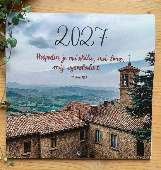 Nástěnný kalendář s biblickými verši